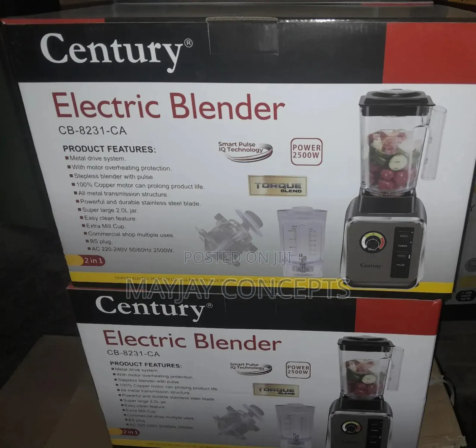 Century High Power Commercial Electric Blender-Torque Blend
