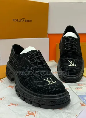 Lace Up, Suede Loius Vuitton Double Sole Shoe