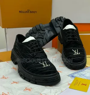 Lace Up, Suede Loius Vuitton Double Sole Shoe