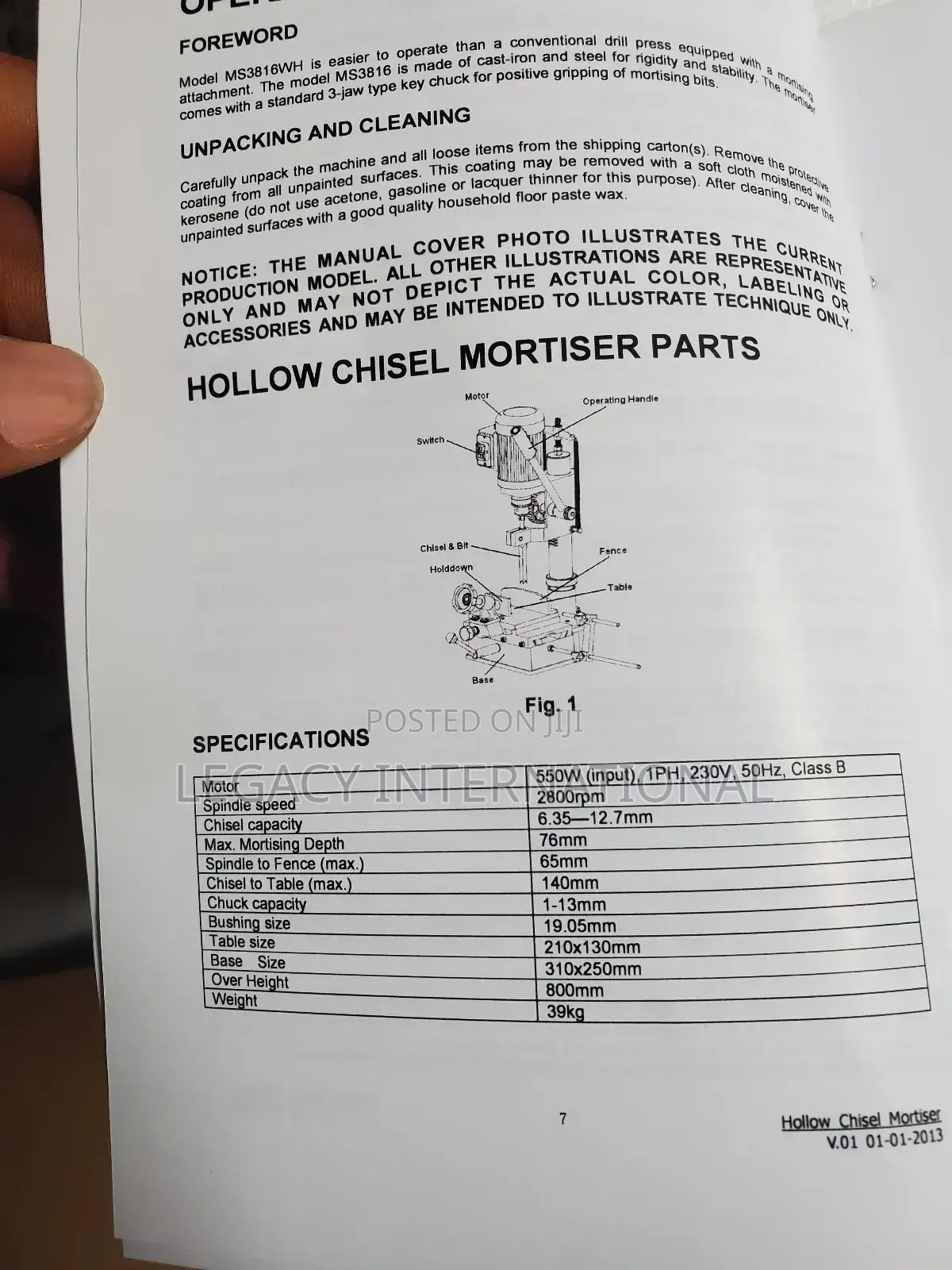 Mortising Chiesel Machine