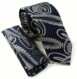 Pattern Quality Long Neck Ties With Pocket Square