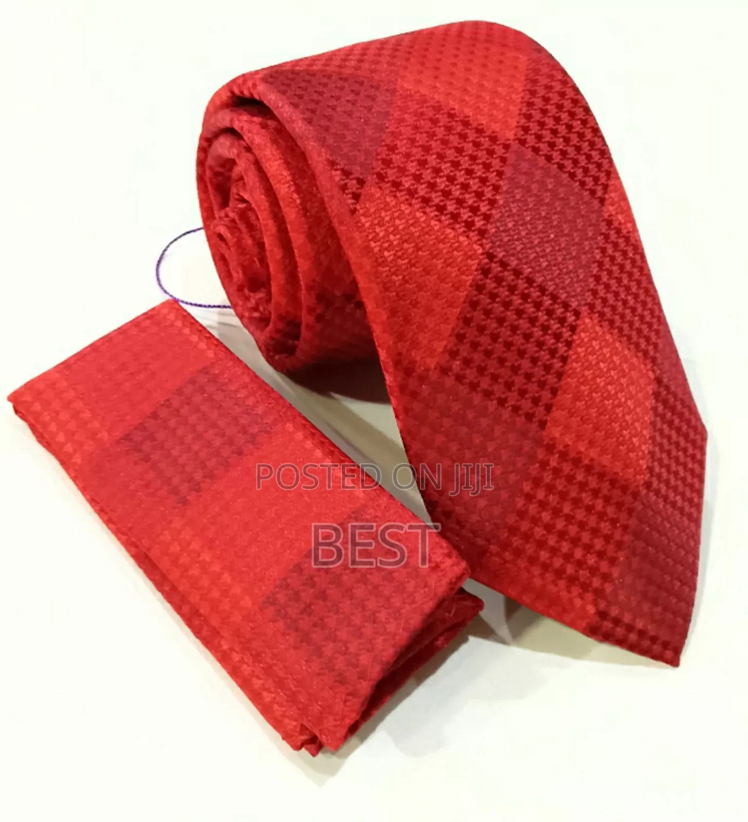 Pattern Quality Long Neck Ties With Pocket Square