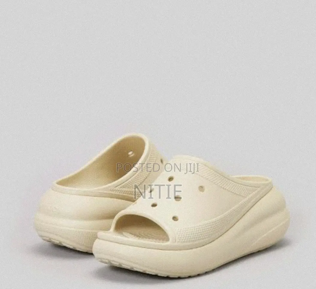 Quality White Crocs Classic Wedge Slides