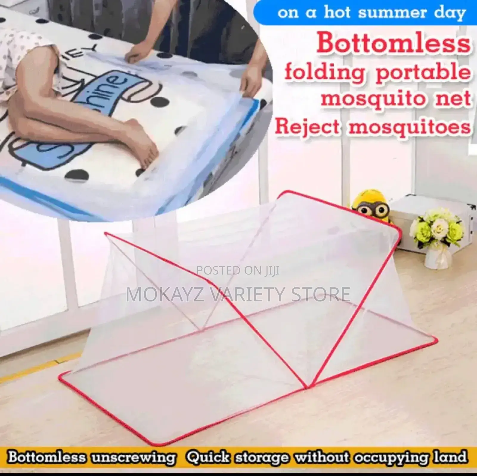 6by6 Bottomless Unscrewing Folding Portable Mosquito Net