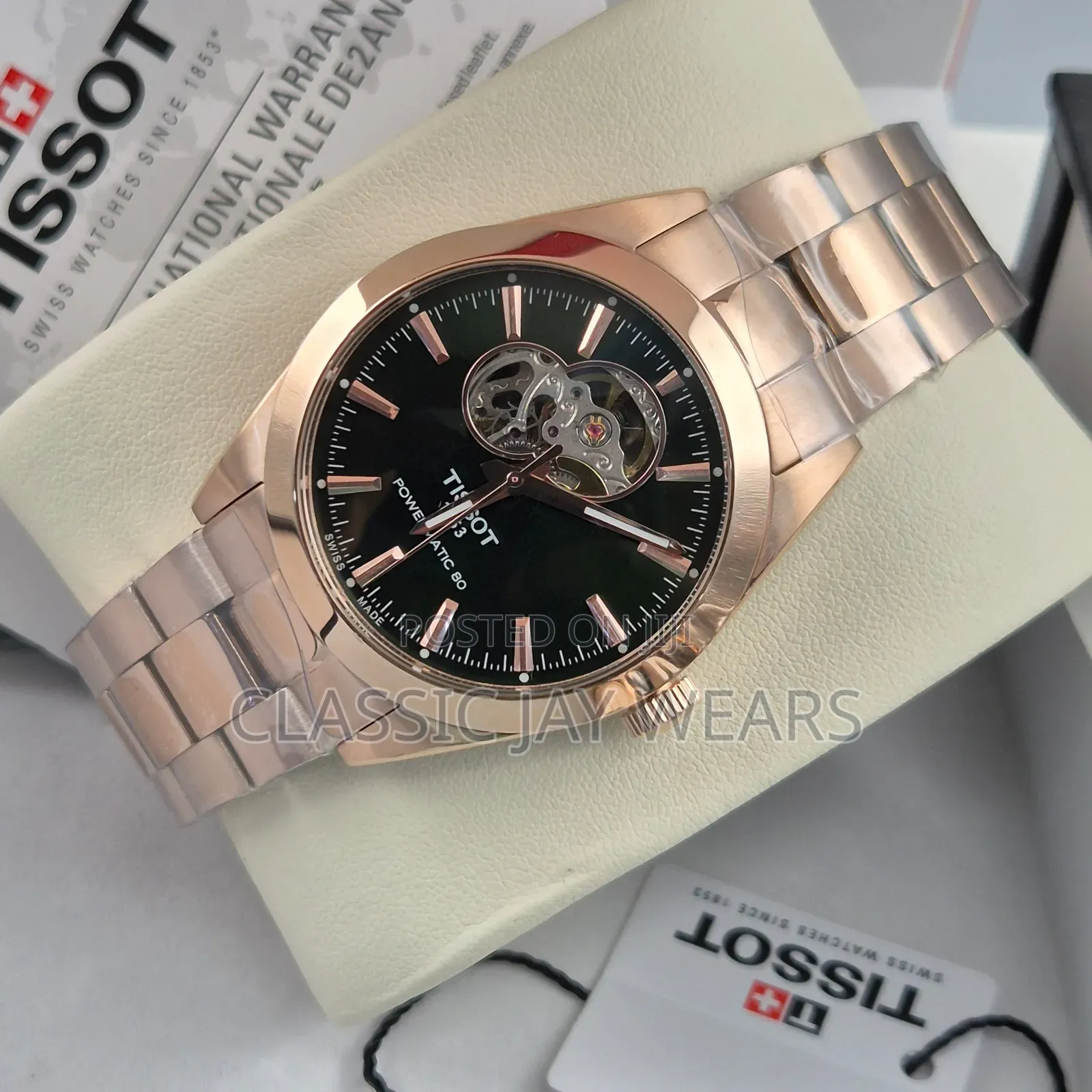 Automatic Tissot Chain Transparent Watch