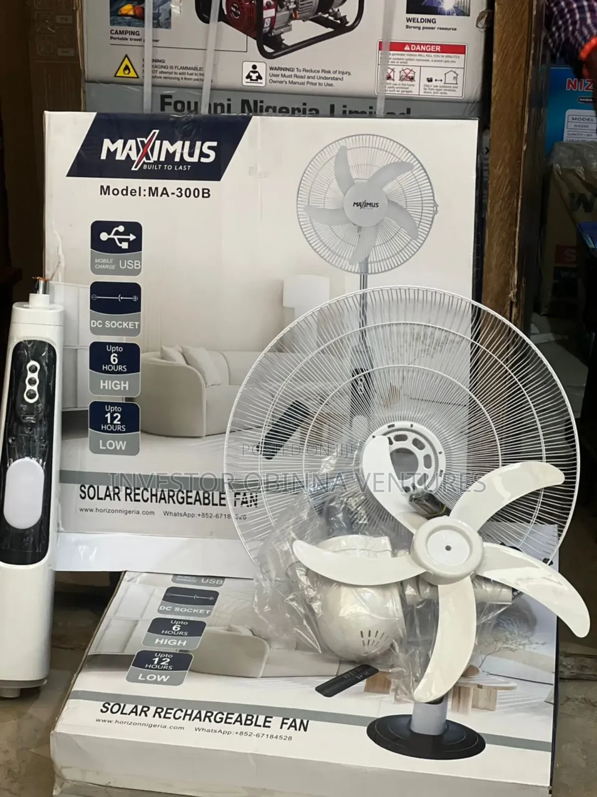 Maximus Rechargeable Fan