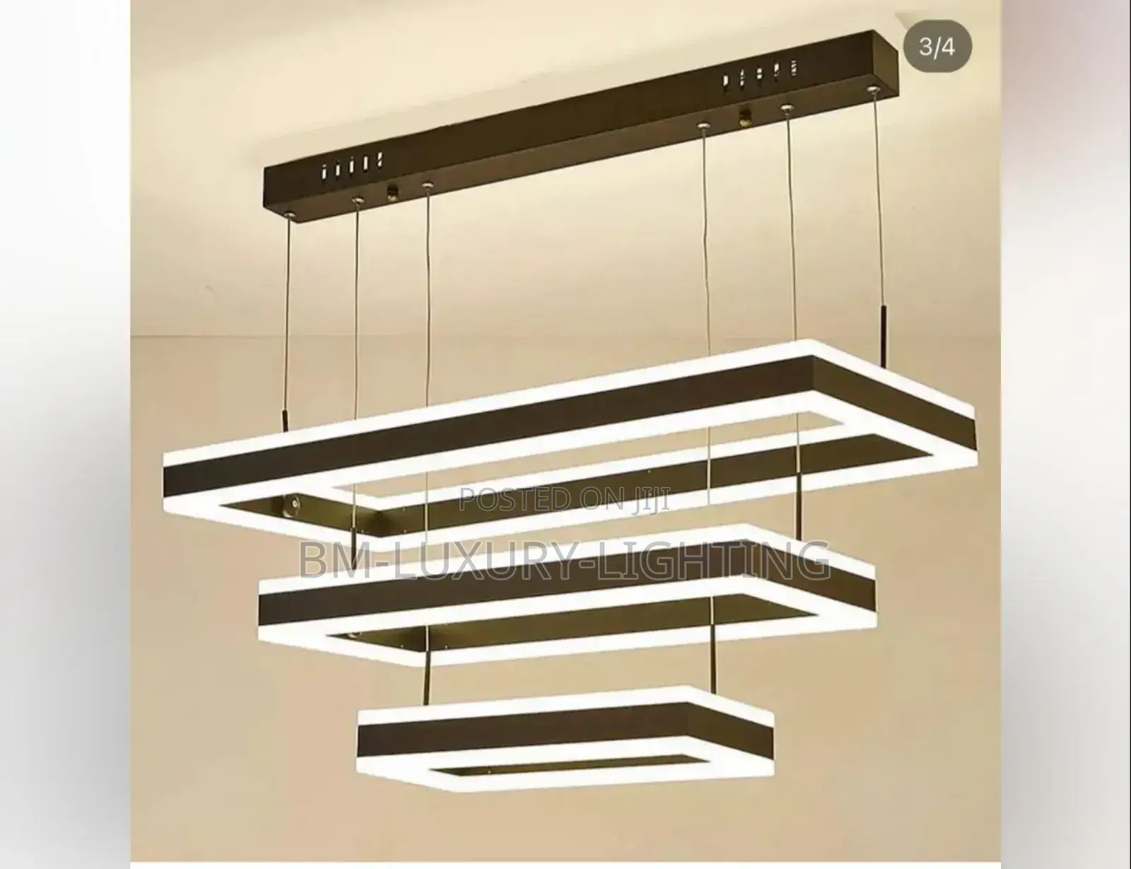 3 Square Ring Nordic Chandelier