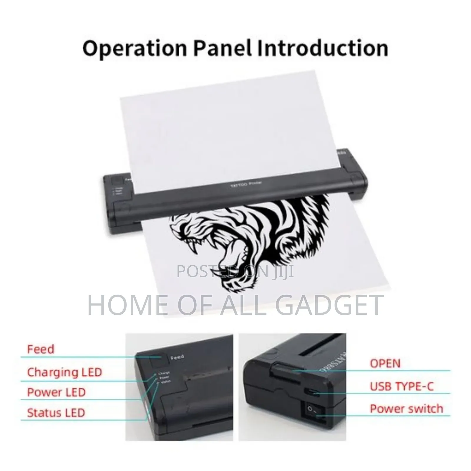 Mobile Wireless Inkless M80f Bluetooth A4 Thermal Printer