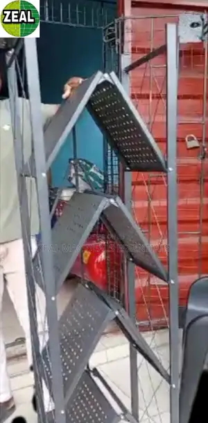 5-Layer Folding Mobile Steel Shelving Unit