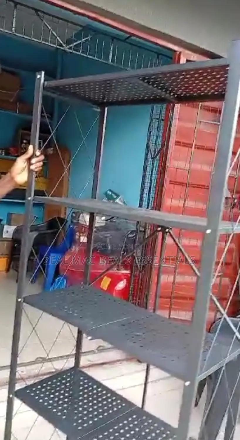 5-Layer Folding Mobile Steel Shelving Unit