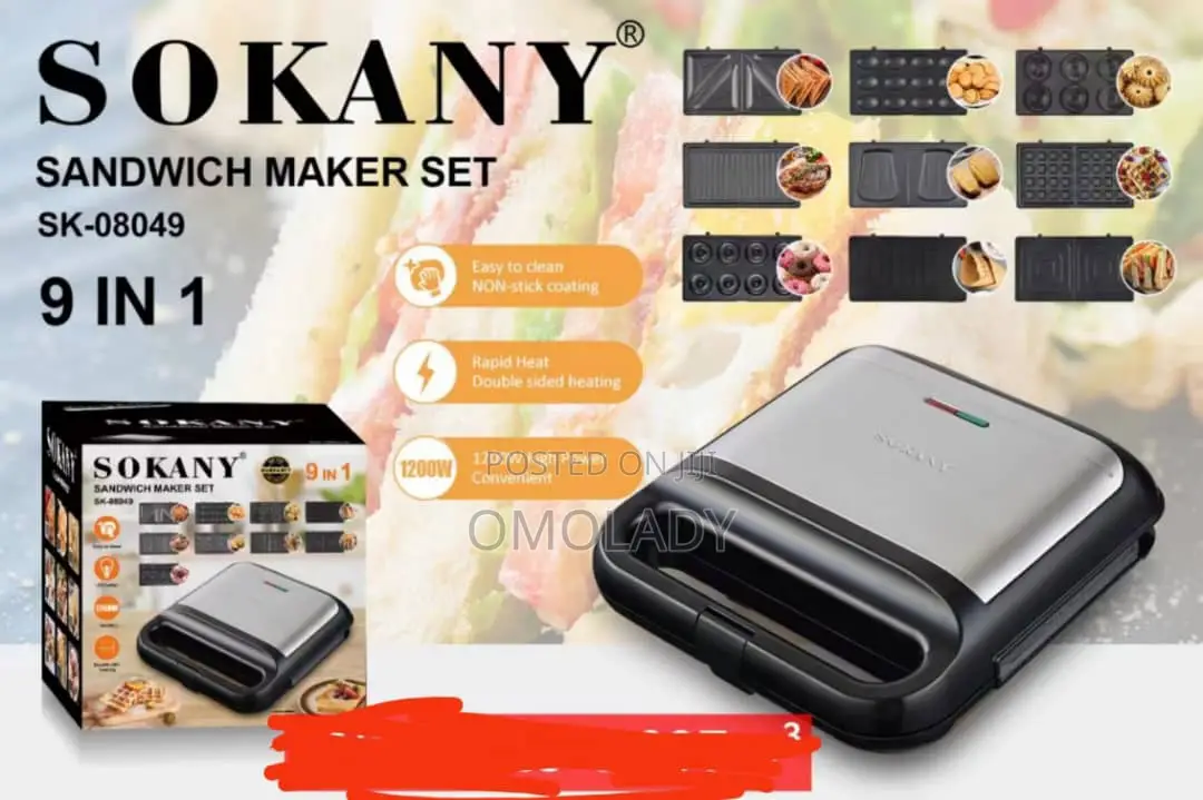 Sokany 9in1 Portable Sandwich Maker Set