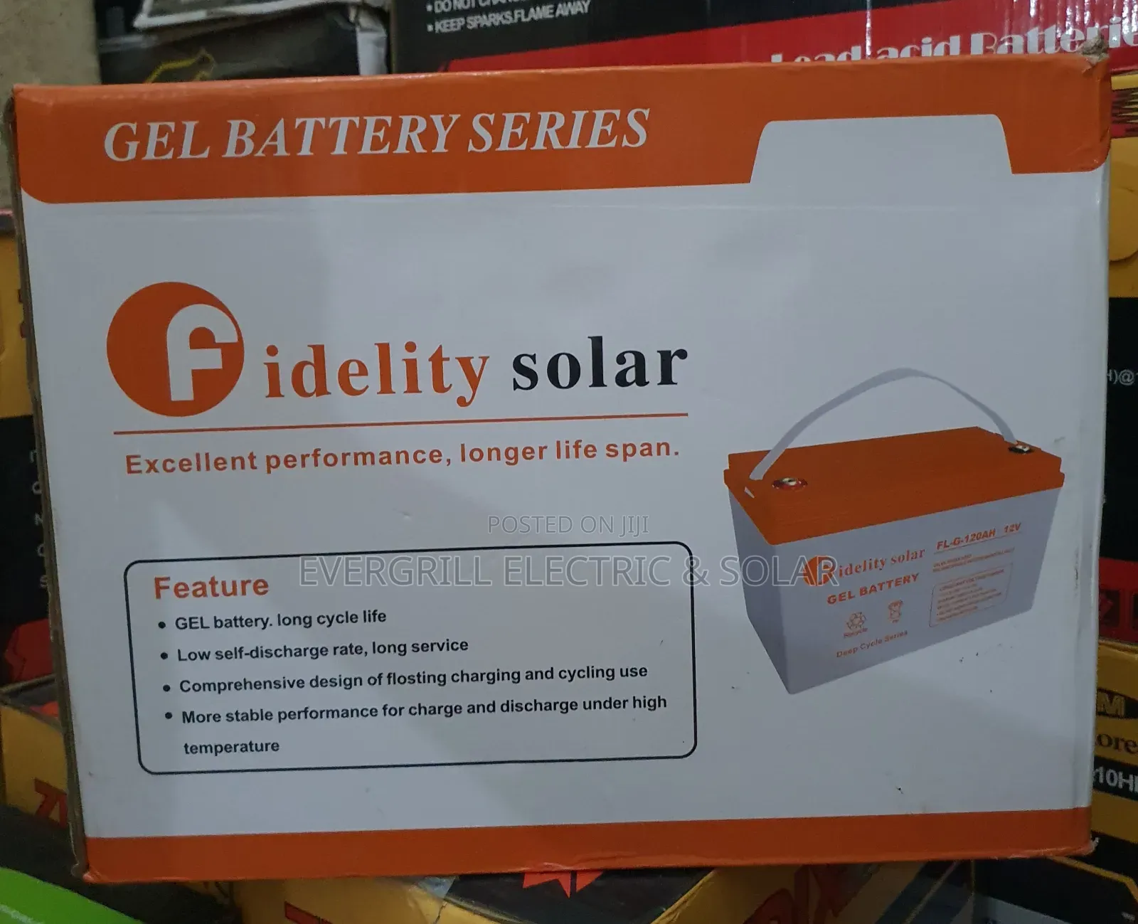 Fidelity Dry Cell Gel Battery 120ah/12v