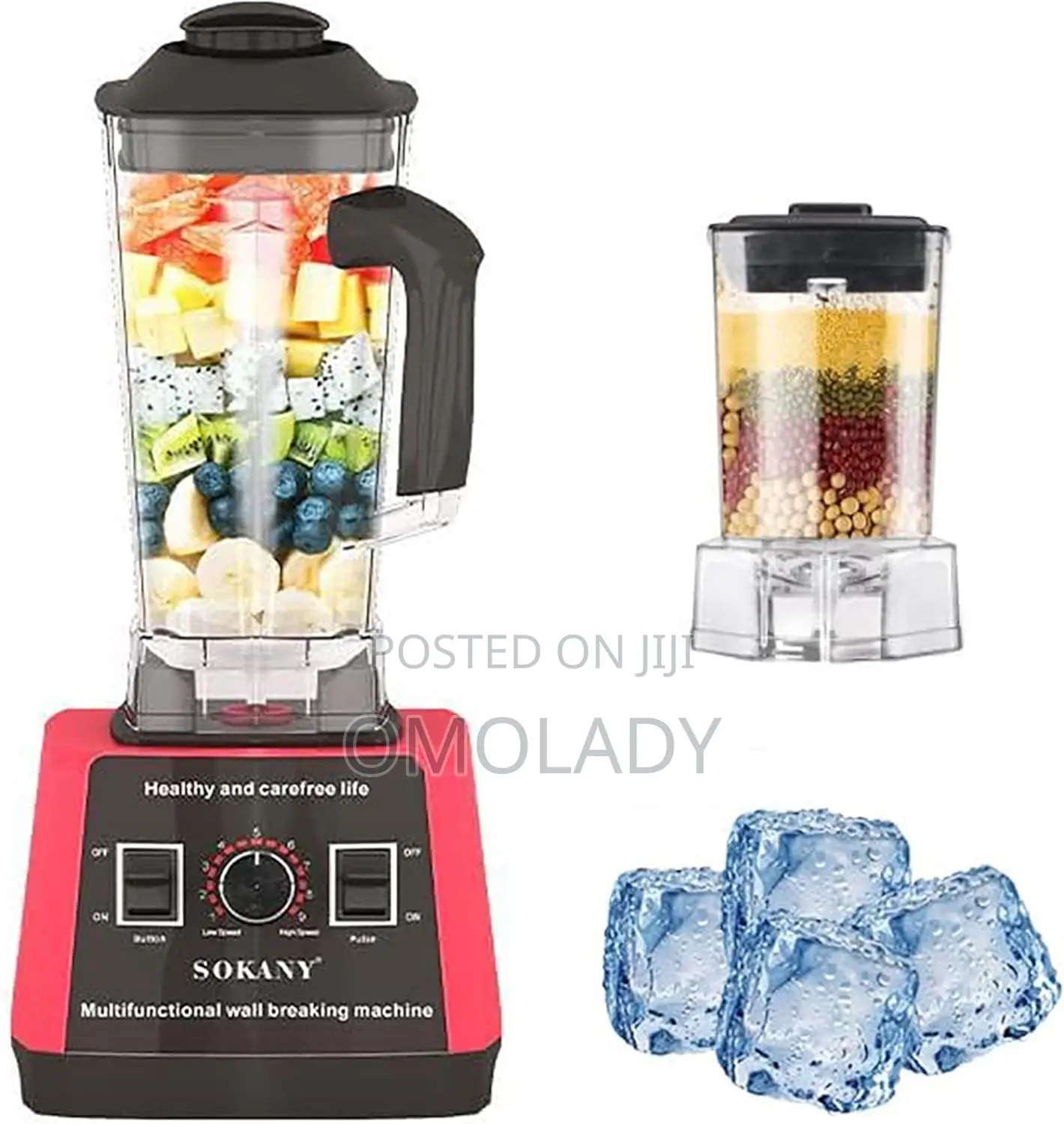 Double Cup 2.5 Liters Sokany Blender - 5000w