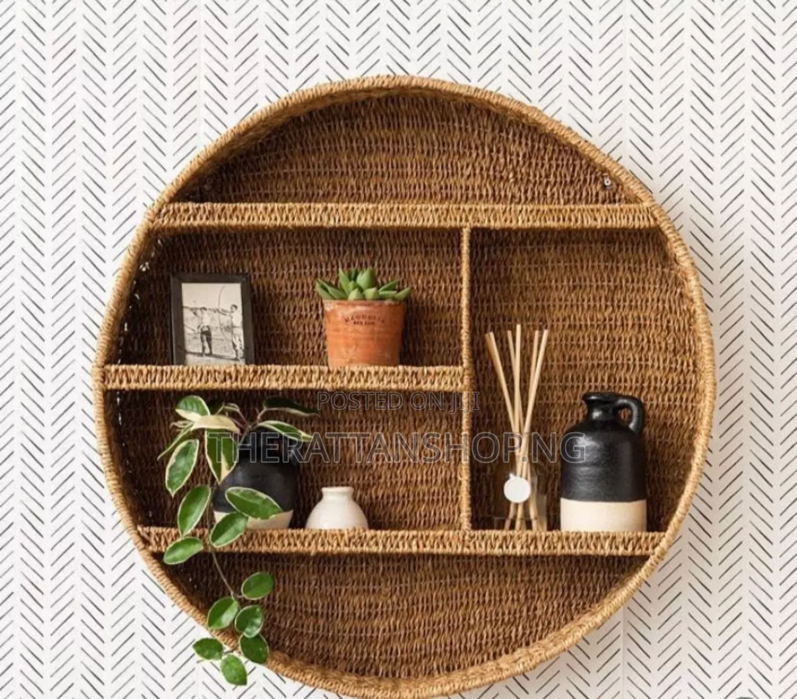 Woven Raffia Wall Decor