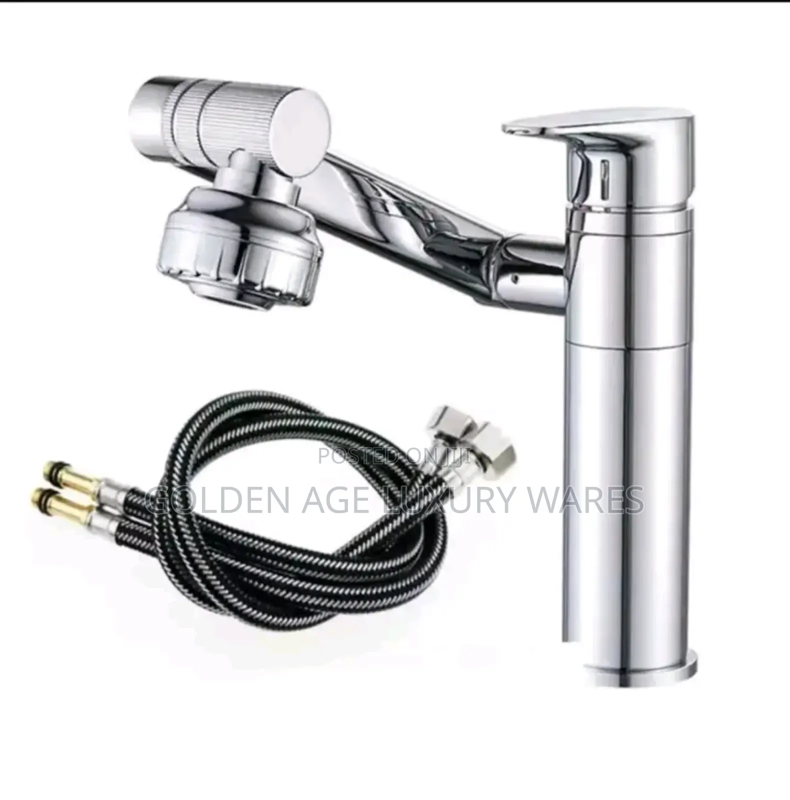 Chrome Swerving Basin Tap