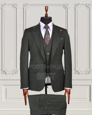 Luxurious Turkish 3pis Quality Strip Suit for Men
