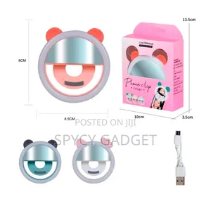 Cartoon Mirror LED Selfie Mobile Ring Light