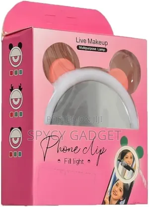 Cartoon Mirror LED Selfie Mobile Ring Light
