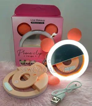 Cartoon Mirror LED Selfie Mobile Ring Light