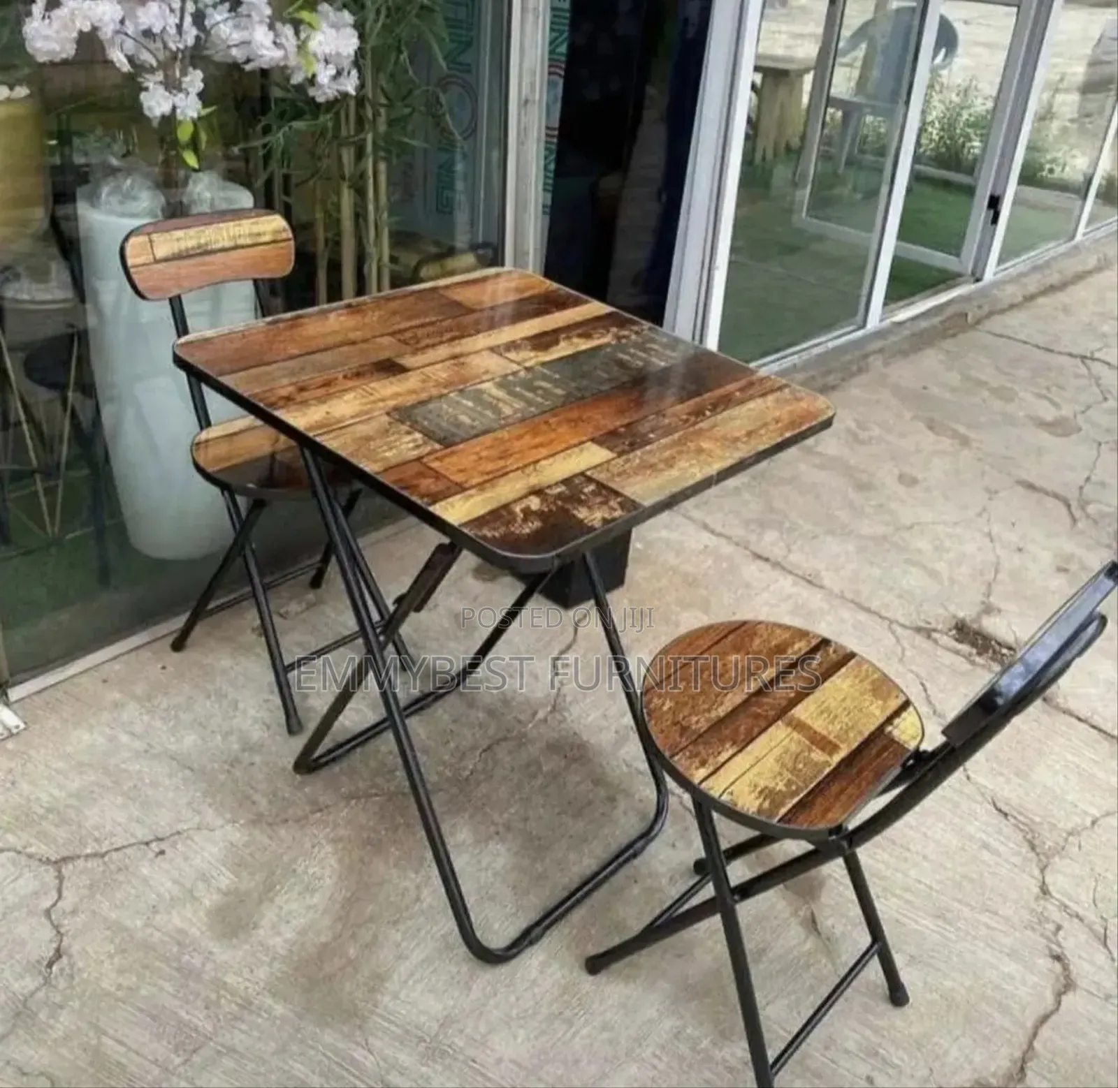 Folding Table and Chairs.