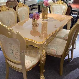 Royal Crafted Set of Table and Chairs(Gold) Lagos