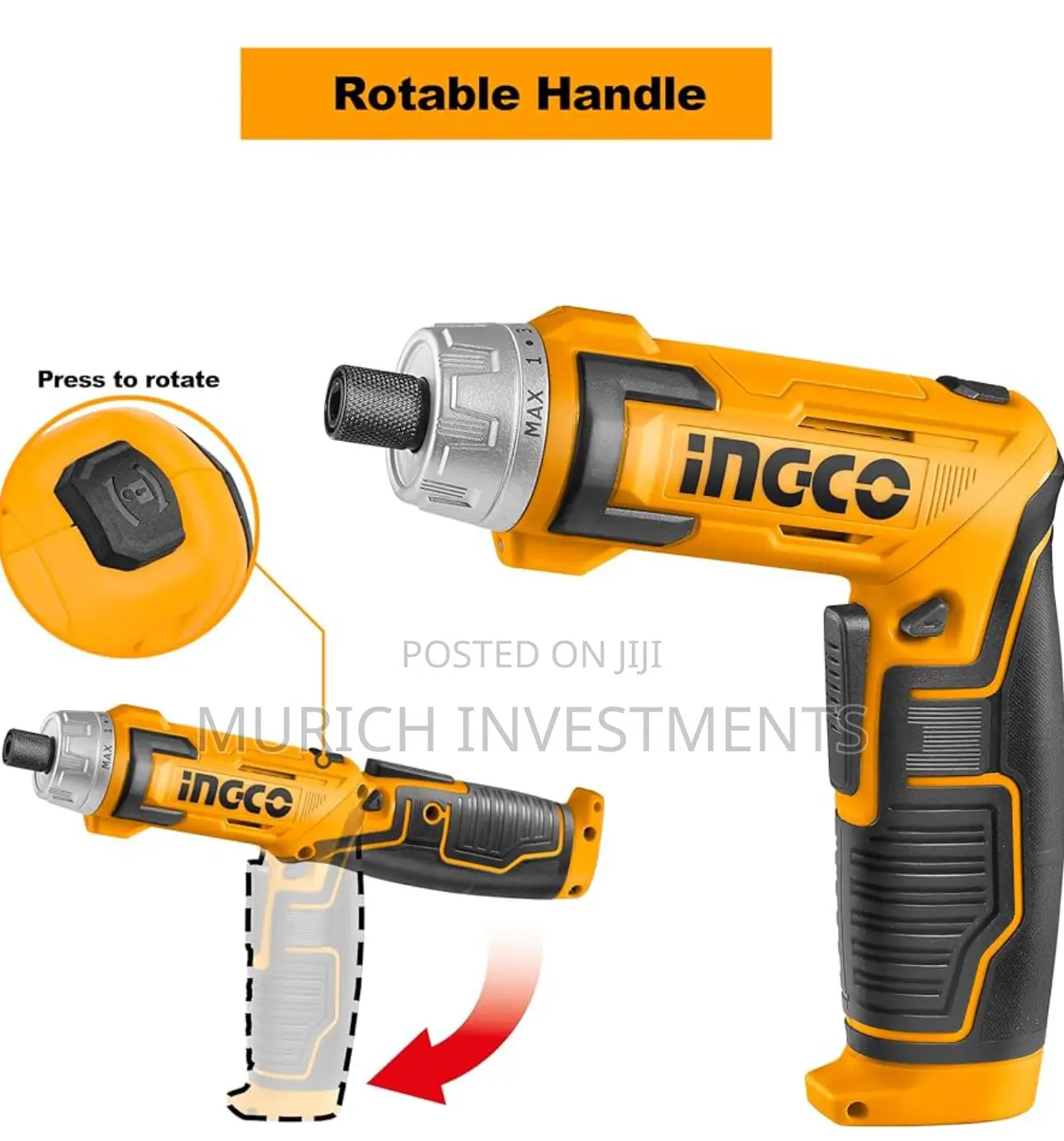 Ingco Rechargeable Cordless Screwdriver 8V