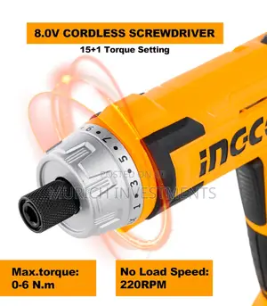 Ingco Rechargeable Cordless Screwdriver 8V