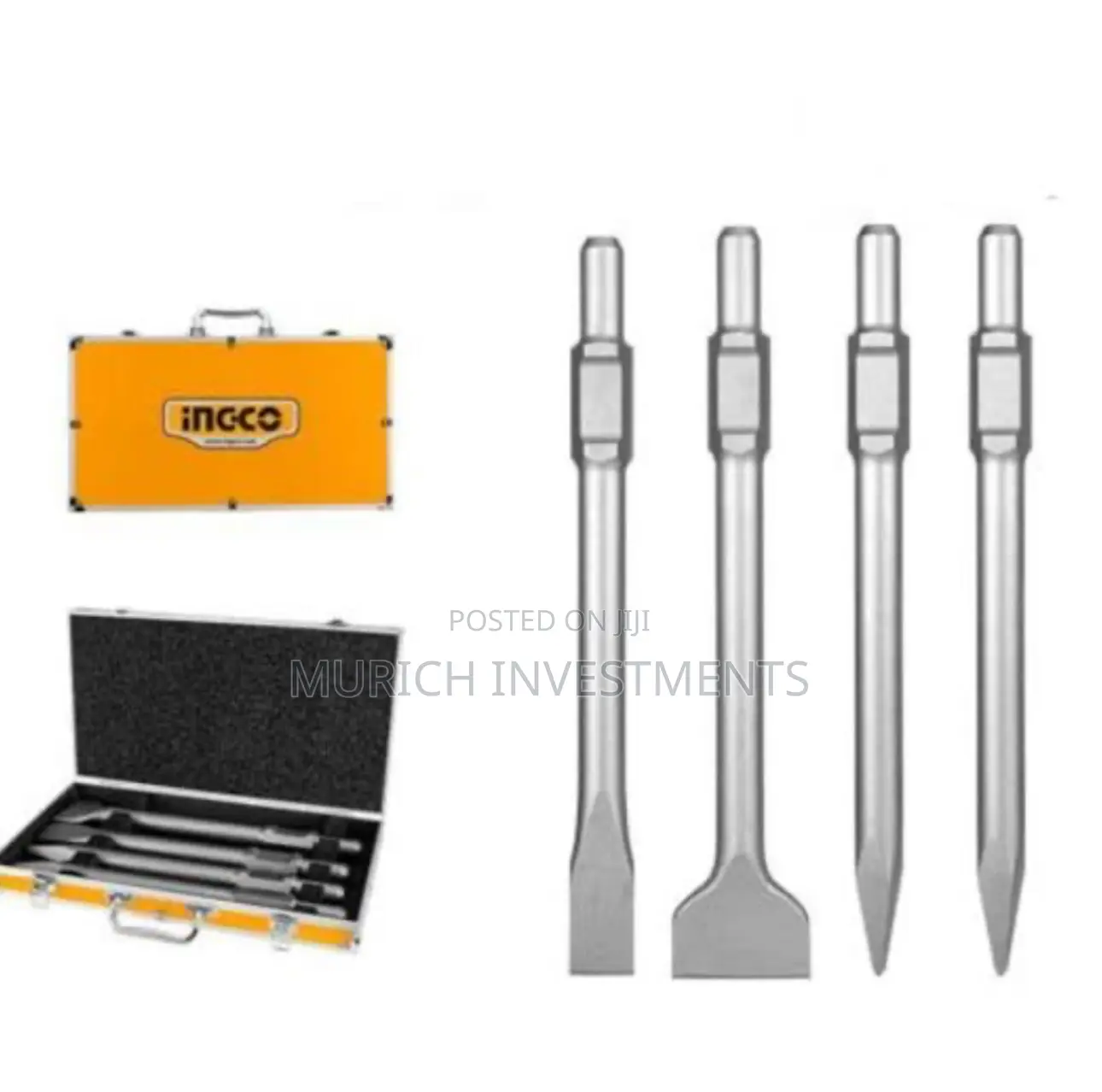Ingco Hex Shank 4pcs Chisel Set