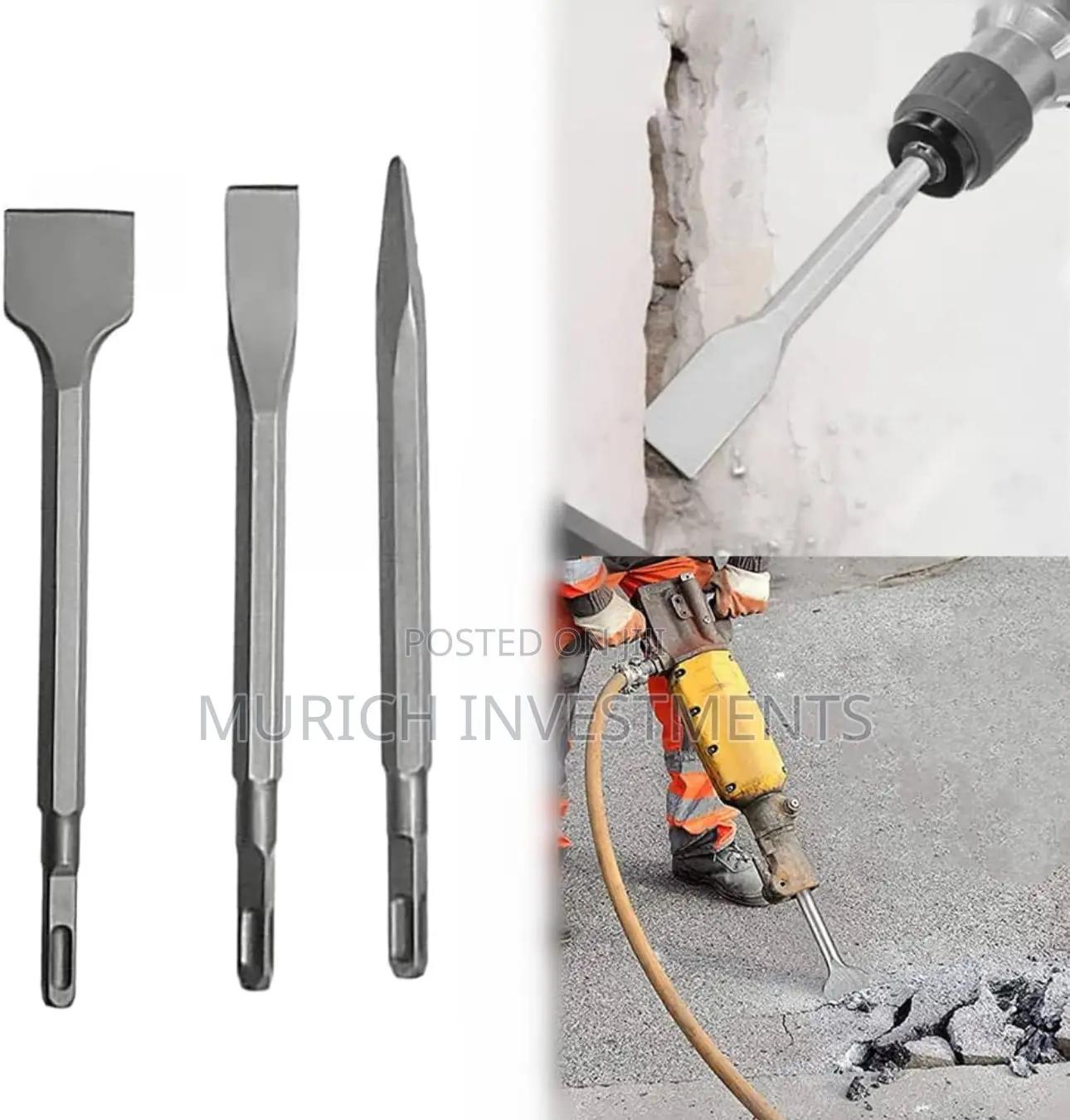 Ingco Hex Shank 4pcs Chisel Set