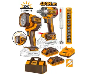 Ingco 3 in 1 Combo Work Lamp,Wrench and Sockets