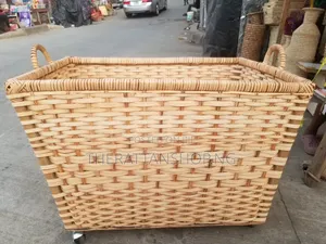 Rectangular Shaped Wheeled Laundry Basket