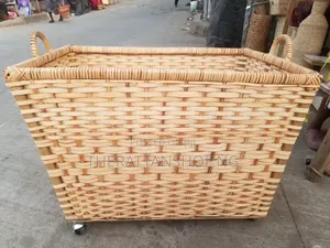 Rectangular Shaped Wheeled Laundry Basket