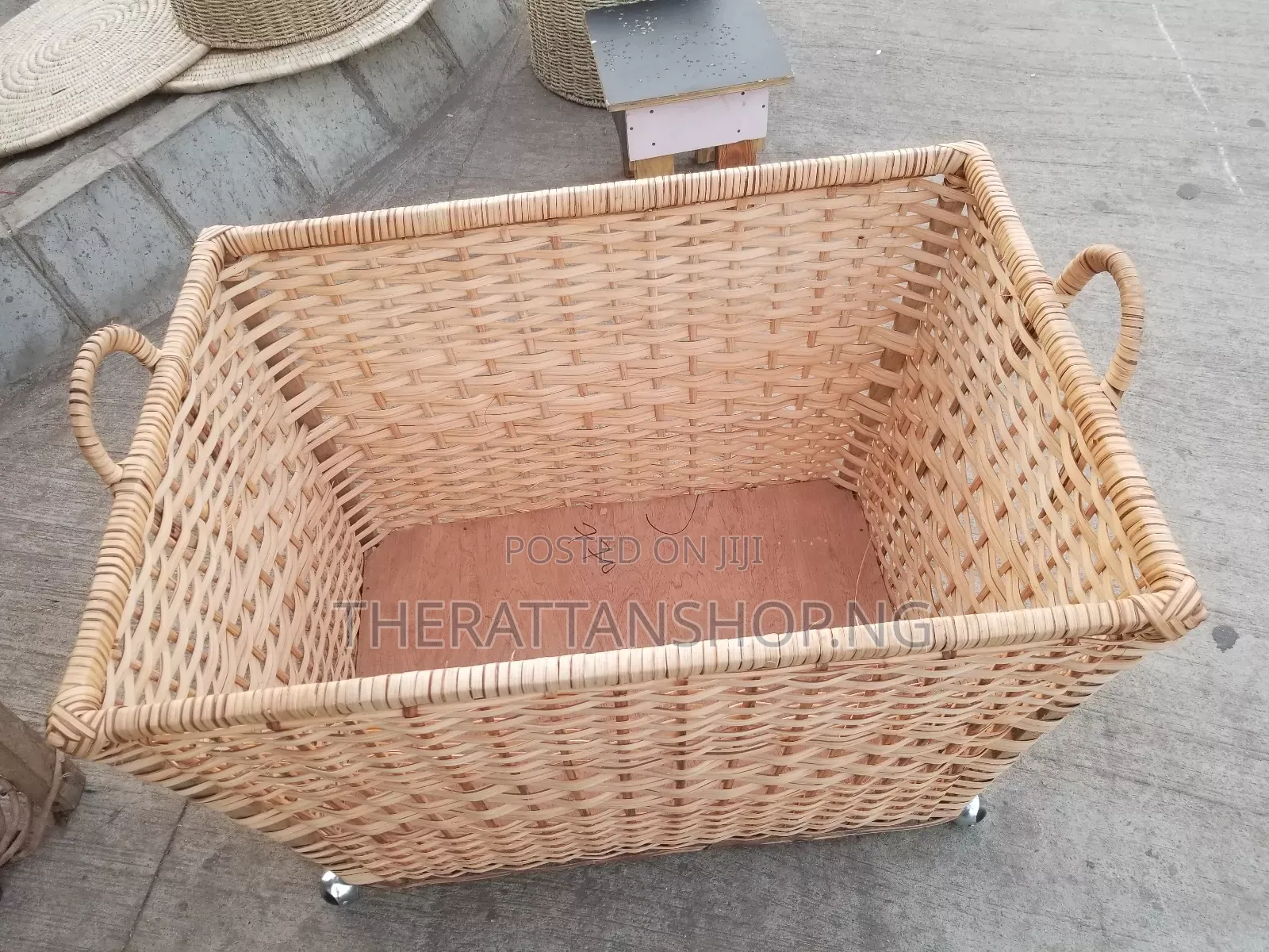 Rectangular Shaped Wheeled Laundry Basket
