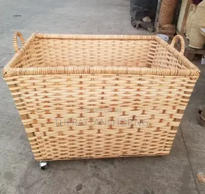 Rectangular Shaped Wheeled Laundry Basket