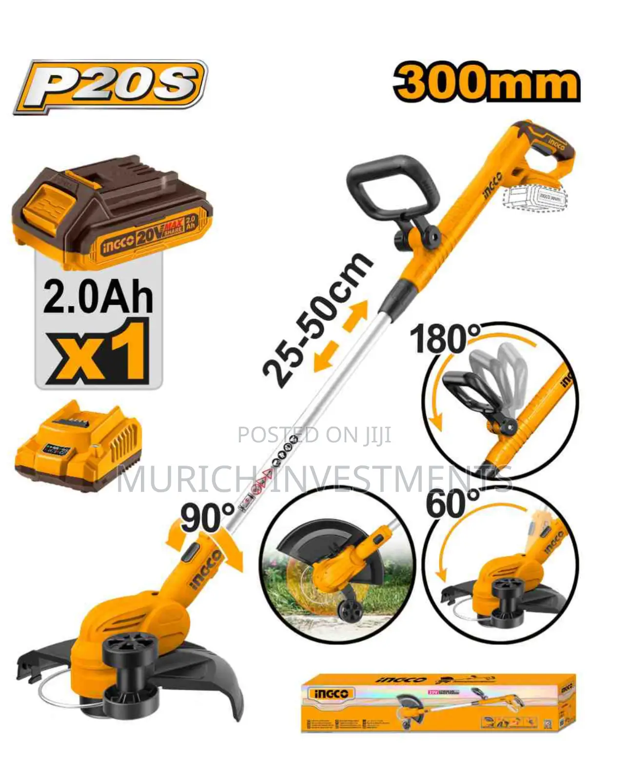 Ingco Cordless Grass Trimmer 20V
