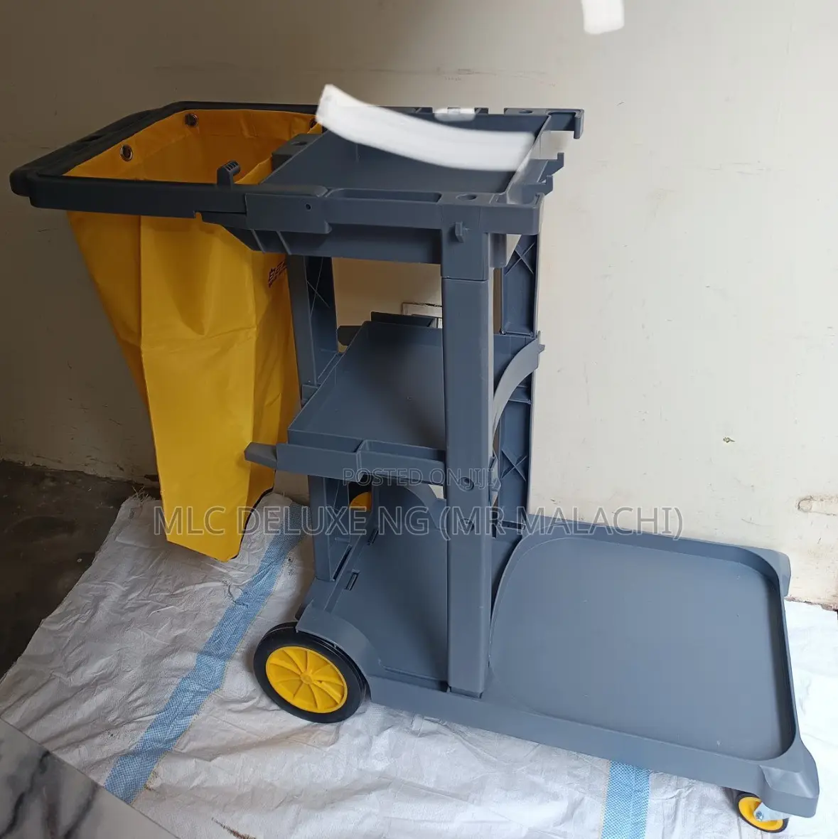 Cart For Cleaning Service / Solid Utility Janitor Trolley