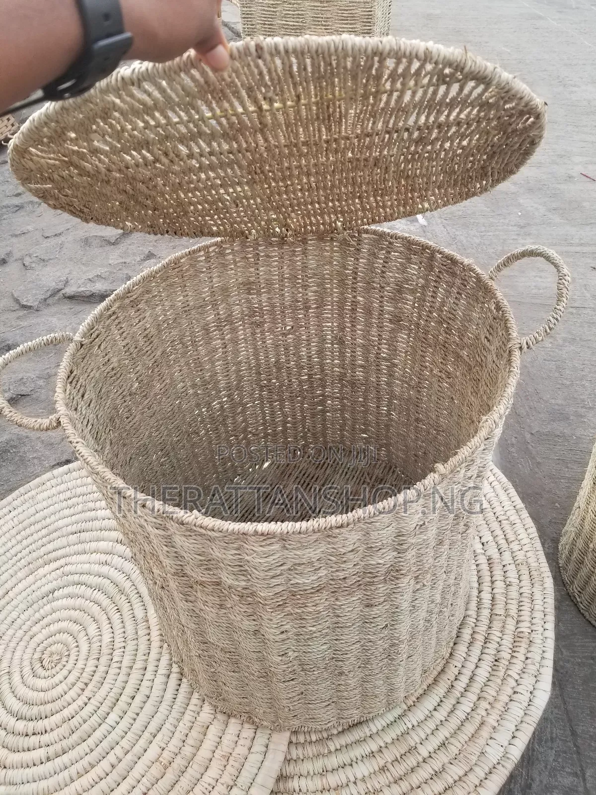 Raffia Laundry Basket