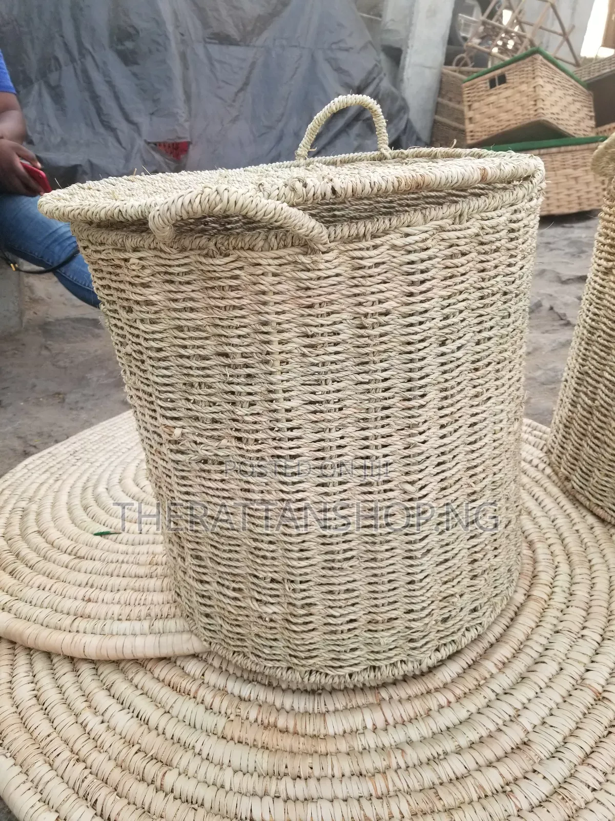 Raffia Laundry Basket