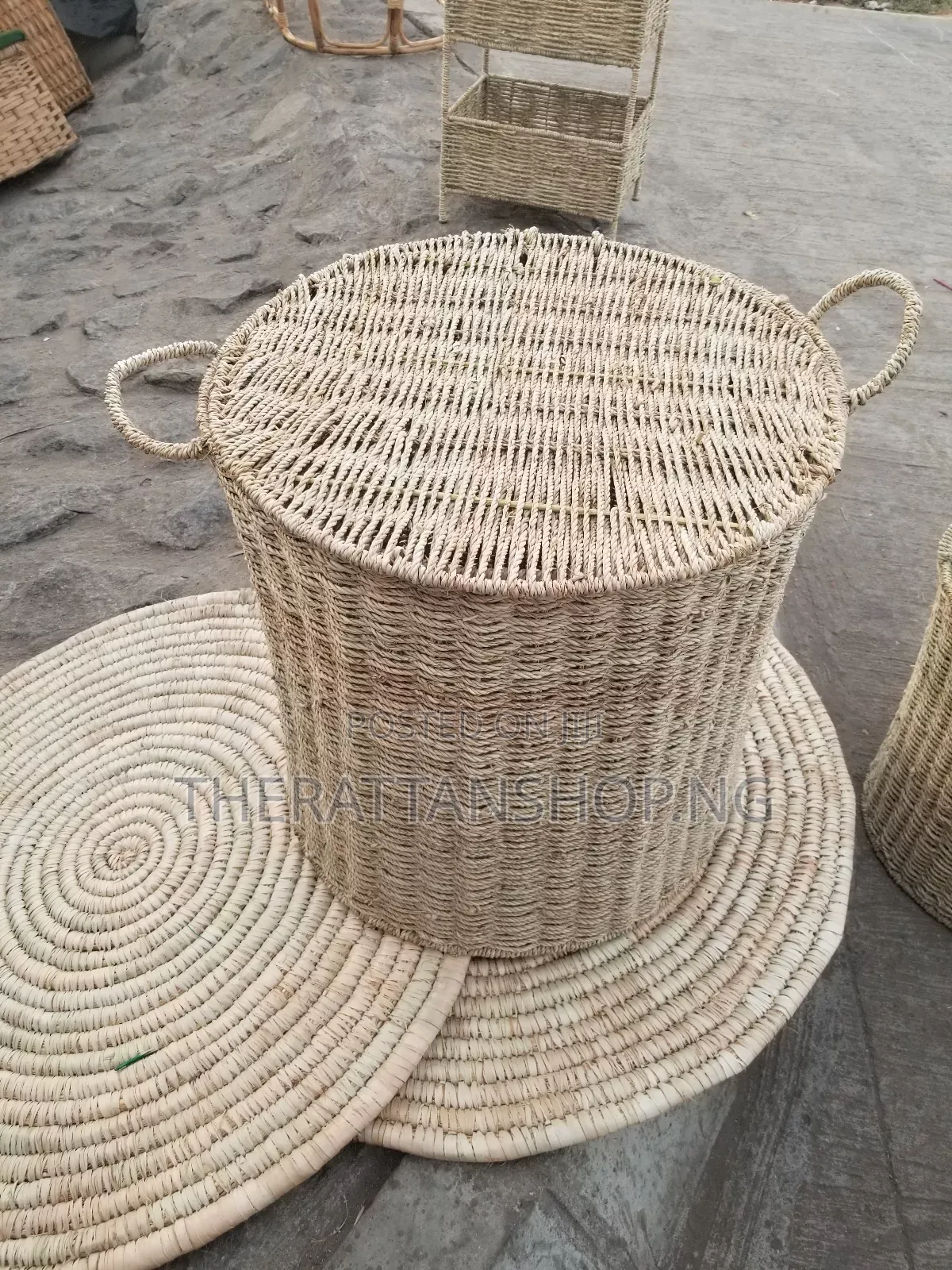 Raffia Laundry Basket