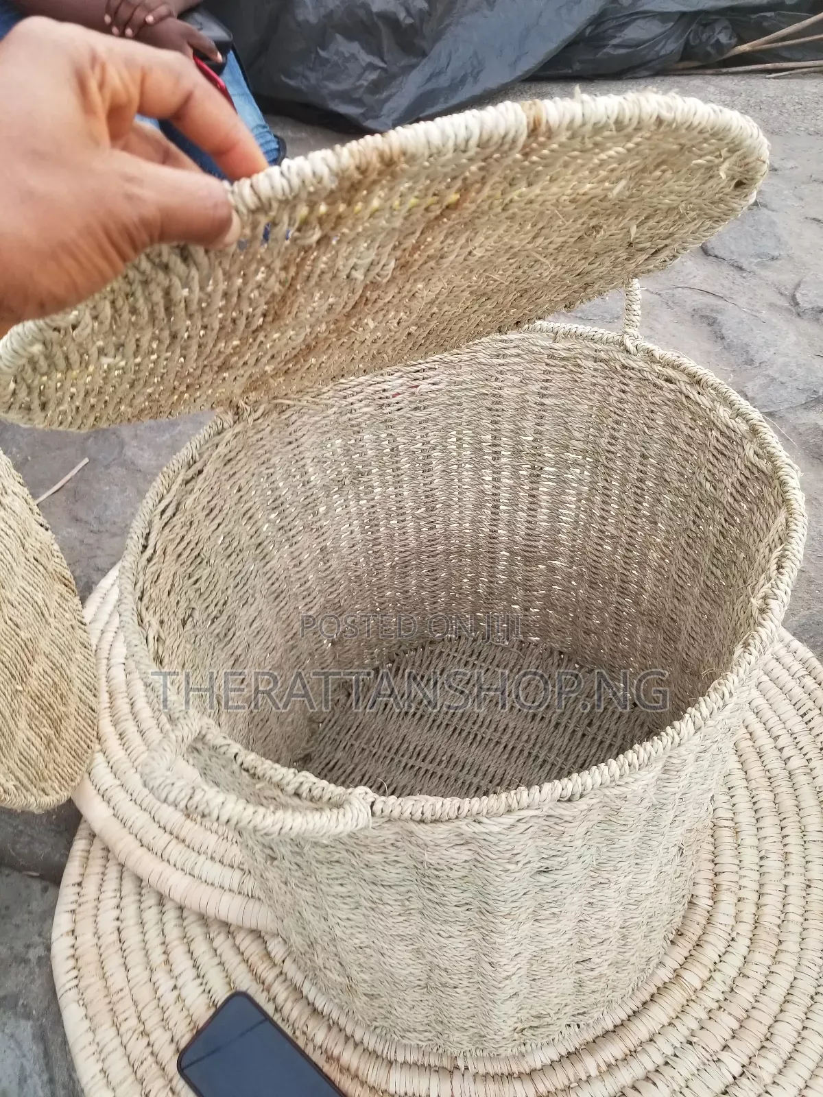 Raffia Laundry Basket