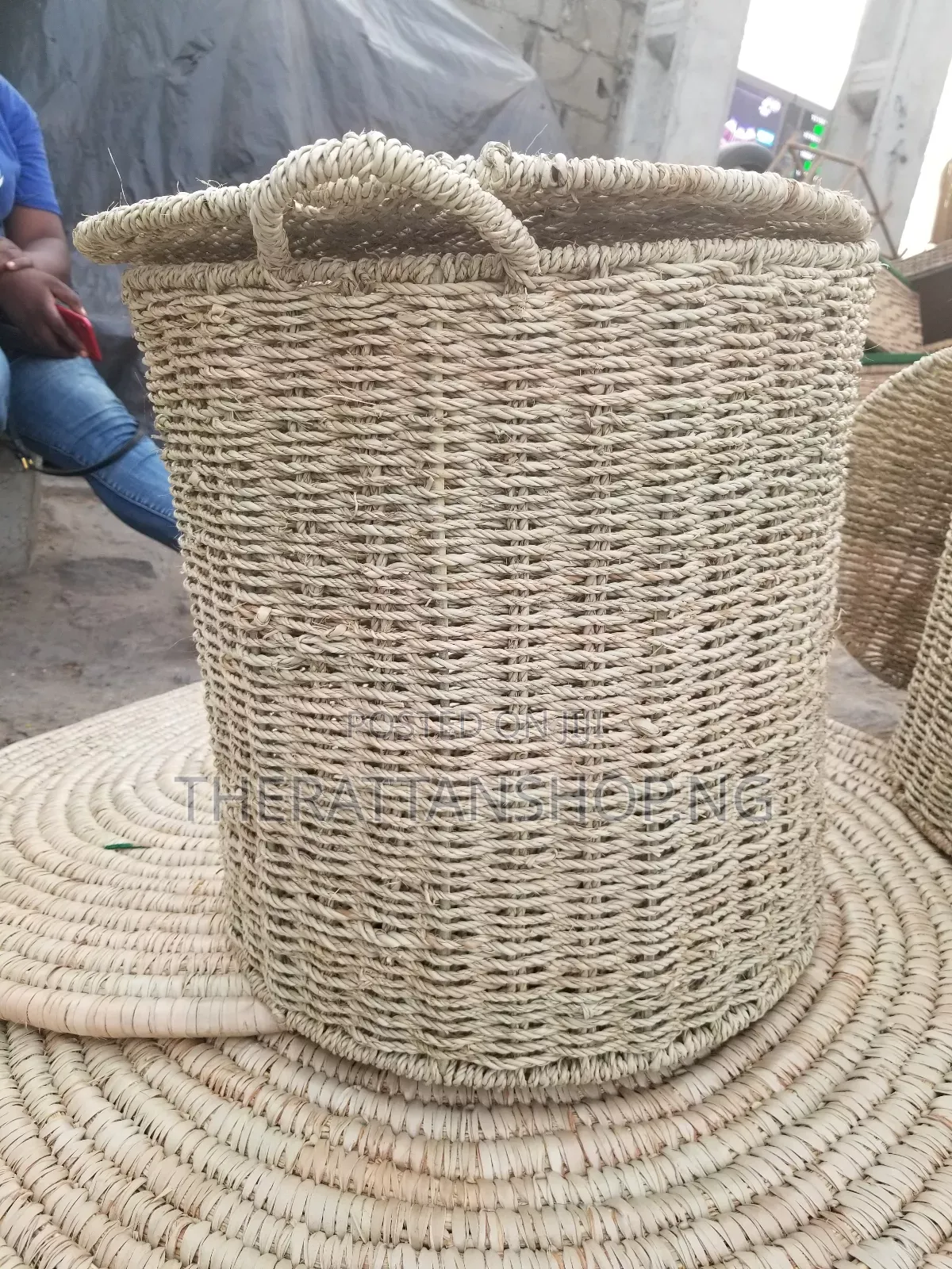 Raffia Laundry Basket
