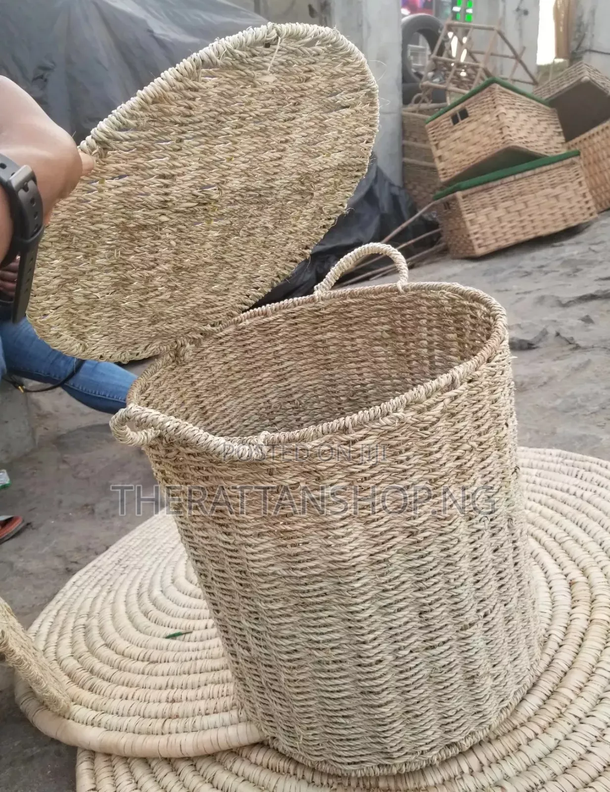 Raffia Laundry Basket