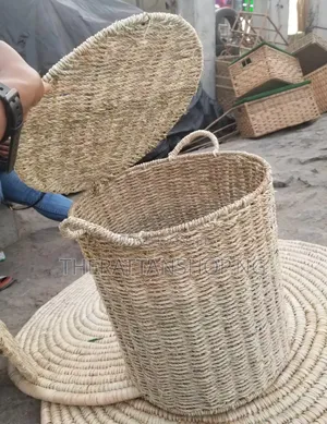 Raffia Laundry Basket