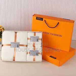 100% High-Densityy Cotton 3in1 Towel Set in a Gift Set Box