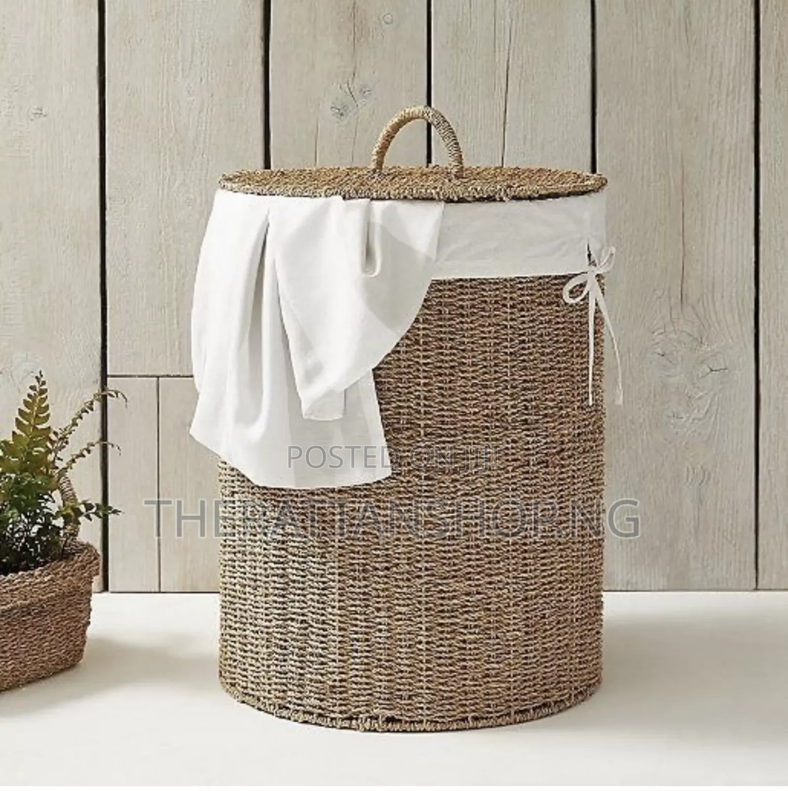 Raffia Laundry Basket