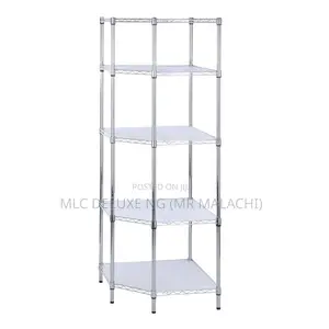 Corner Type Wire Rack(Stainless Steel)Multippse Chrome Shelf