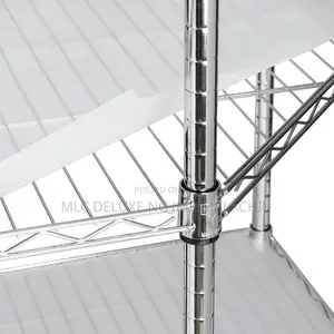 Corner Type Wire Rack(Stainless Steel)Multippse Chrome Shelf