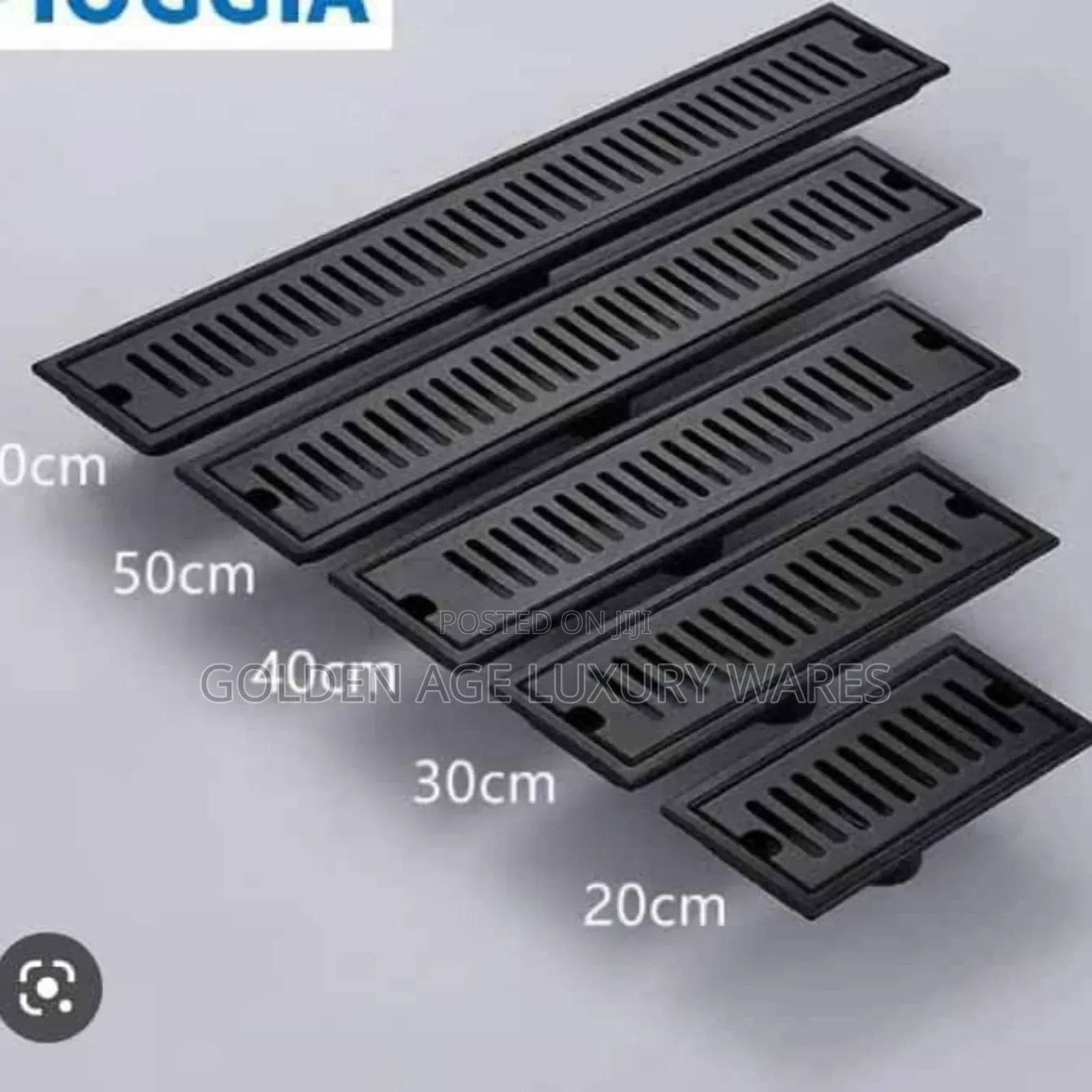Black Floor Drain 60cm