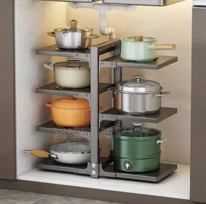 7 Layers Adjustable Heavy Duty Pot Storage Rack.