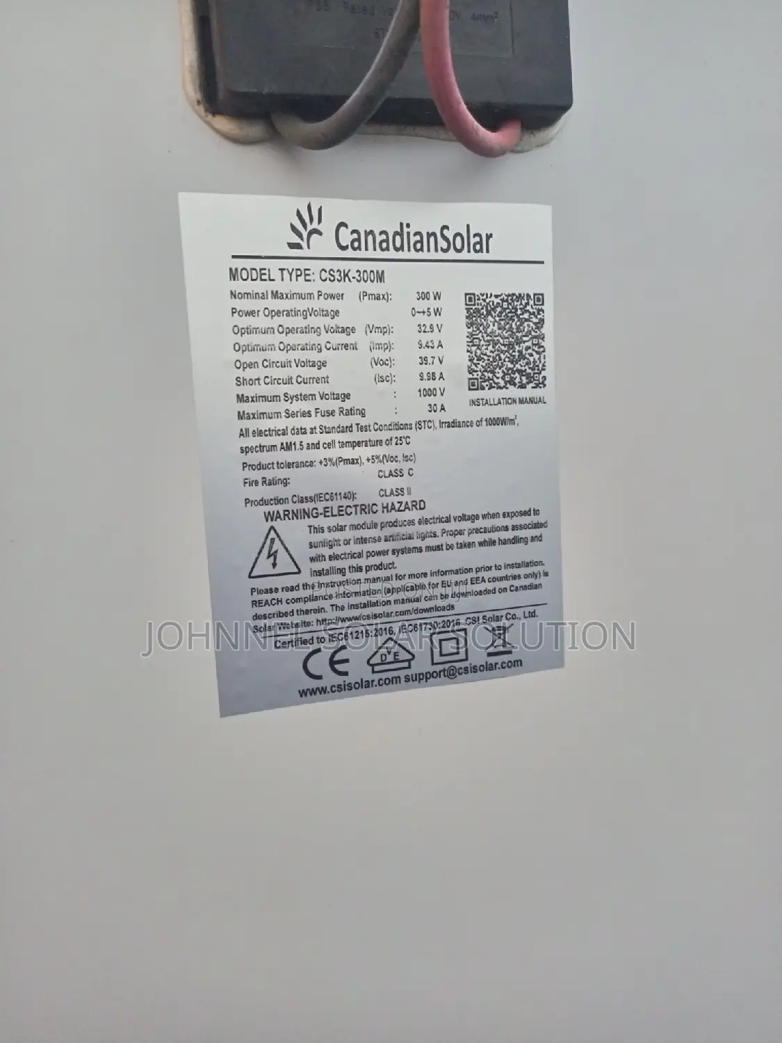 300w 72cells Canadian Solar Panel Mono